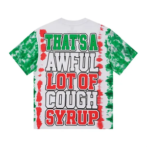 เสื้อยืดพิมพ์ลาย "That's A Awful Lot Of Cough Syrup" แขนสั้น คอกลม ผ้าเจอร์ซีย์ลำลอง สำหรับผู้ชาย สีเขียว ขาว แดง - Product Image 3