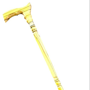 Solid Wood Walking <b>Cane</b> Adjustable Trekking Stick with Rubber Tip Lightweight Hiking Support Staff for Daily Use - Product Image 1