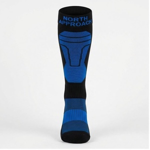 North Approach <b>Knee</b> <b>High</b> Hiking <b>Socks</b> Blue Breathable Knitted for Adults Summer Sport Use - Product Image 1