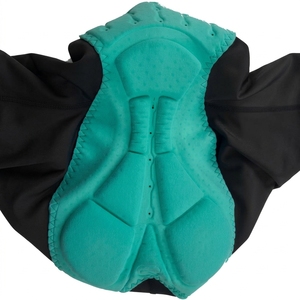 Conjunto de Jersey de Ciclismo con Estampado Geométrico Colorido, Jersey de Manga Larga y Culotte Negro para Mujer, Secado Rápido, 100% Poliéster - Product Image 3
