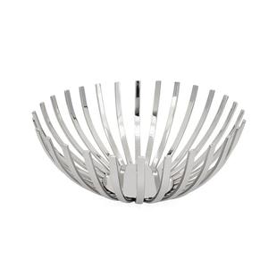 Cuenco de diseño perforado de lujo de aluminio metálico, decoración navideña, frutero decorativo, Plata de alta calidad - Product Image 1