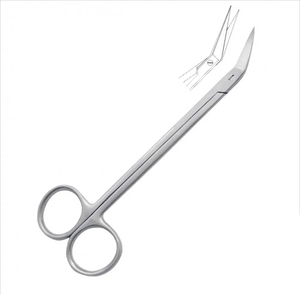 Ciseaux angulaires Locklin de haute qualité de 6 pouces, finition sablée, bord de coupe dentelé, instrument chirurgical général dentaire - Product Image 1