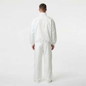 Two Piece <b>Men's</b> Nylon Tracksuit Windbreaker Sports <b>Jacket</b> and Pants Activewear Set Solid <b>White</b> Tracksuit For <b>Men</b> - Product Image 6