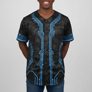 Camiseta de Béisbol/Sóftbol para Hombre, Transpirable, Antibacteriana, con Logotipo Personalizado, Sublimada, Venta al Por Mayor OEM - Product Image 2