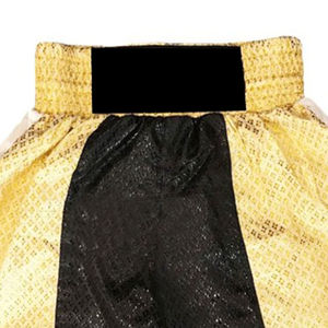 Shorts de boxe Muay Thai MMA pour hommes, noir et blanc, 100% polyester satiné, respirant, taille élastique, entraînement de fitness, shorts de kickboxing - Product Image 4