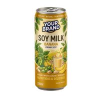 Çilekli Çikolatalı Meyveli Soya Sütü İçeceği 250ml/330ml/500ml Kutu Yetişkinler Çocuklar OEM Hizmeti BRC HACCP ISO HELAL Sertifikalı