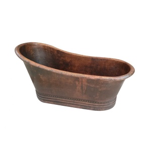Full Size Copper Bathtub Matte Finishing Copper Freestanding Bathtub Plain Luxurious Handicrafts Bulk Wholesaler - Product Image 1