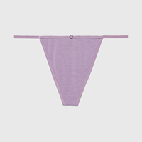 Culottes string pour femmes avec logo à la taille, tricotées, sexy et originales