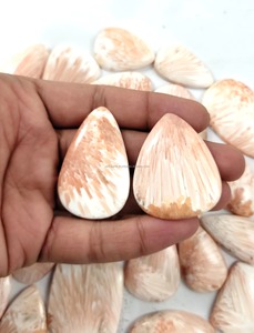 Cabujones de Scolecita Rosa Natural al por Mayor, Gemas Sueltas de Alta Calidad con Base Plana para la Fabricación de Joyería de Plata y Latón - Product Image 5
