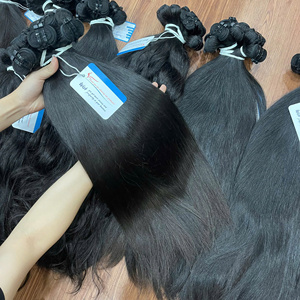 ผมเวียดนามแท้ 100% แบบไม่ผ่านกระบวนการ  แบบเป็นมัด  สีดำธรรมชาติ  แบบลอนและแบบตรง  เย็บด้วยเครื่องจักรแบบ Double Weft พร้อมจัดส่ง - Product Image 4