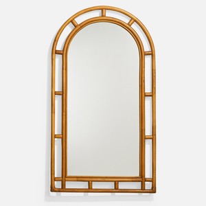 Miroirs de salon de coiffure en rotin faits à la main, style vintage, pour la décoration murale, vente en gros. - Product Image 2