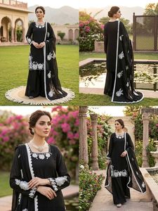 Ensemble Sharara en soie Fendy magnifique et élégant, style indien et pakistanais, pour femme, idéal pour les fêtes, les mariages et les tenues décontractées. - Product Image 6