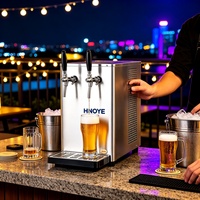 Distributeur de bière réfrigérée Ice Bank à 2 robinets en acier inoxydable pour bar et restaurant