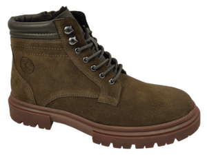 Botas de Hombre Dlords de Gamuza Marrón con Cordones, Suela de Goma, Entresuela de EVA, Antideslizantes, Resistentes, para Oficina, Trabajo, Todas las Temporadas, Color Sólido - Product Image 1
