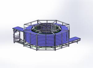 Système <span class=keywords><strong>de</strong></span> convoyeur en spirale pour le refroidissement des aliments <span class=keywords><strong>Tour</strong></span> <span class=keywords><strong>de</strong></span> refroidissement en spirale à bande modulaire - Product Image 2