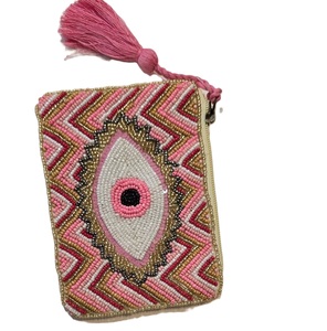 Beautiful Glass <b>Seed</b> Beads Embroidery Handmade Customizable Design Travel Coin Pouch for Women Casual Small Money Wallet - Product Image 5