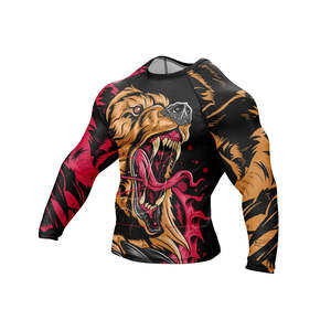 Hot Sale Custom <b>Long</b> <b>Sleeve</b> Rash Guard for Gym and BJJ MMA Quick Dry Compression Shirts Made of Spandex and Nylon Fabric - Product Image 5