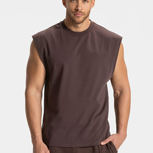 Wholesale Customization High Quality Plain Breathable Cotton Men's Tank Tops - Product Image 3