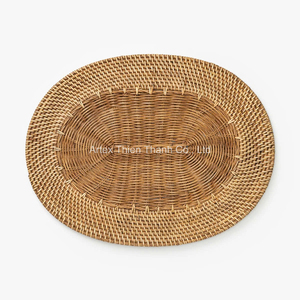 High Quality Rattan Placemat Handmade Woven Dining <b>Table</b> <b>Mat</b> for Kitchen Restaurant Home Decor OEM Supplier - Product Image 1