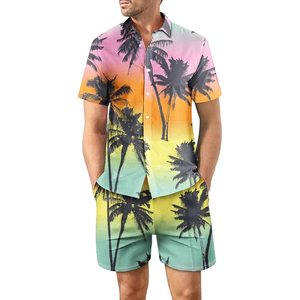 Hot Sale Hawaiian Beach Wear Breathable Men's Shirts And Shorts Set Comfortable Plus Size Men's Summer Sets - Product Image 1