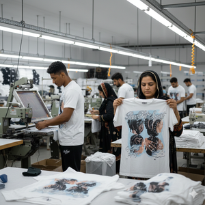 Camiseta Personalizada al por Mayor para Hombre, de Algodón Lavado con Ácido, Corte Holgado, Impresión DTG, Cuello Redondo, Manga Regular - Product Image 2