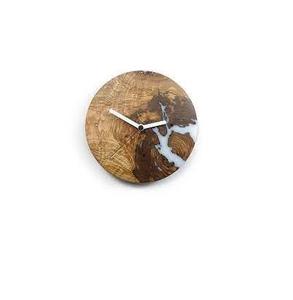 Horloge murale artistique en résine époxy et bois pour cadeaux et décoration intérieure, finition brillante, pièce de temps luxueuse pour restaurants et hôtels - Product Image 2