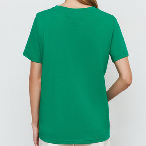 Camisetas de manga corta transpirables ecológicas para mujer de Bangladesh Garments Factory de buena calidad con estampados atractivos - Product Image 2