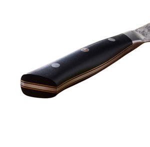 <b>Kitchen</b> Knives Set with <b>Black</b> <b>Handles</b> Silver Blades Light Brown Wood Storage Block and Scissors for Home Slicing and Chopping - Product Image 6