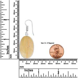 Nouvelles boucles d'oreilles pendantes en laiton plaqué argent avec pierres précieuses en aventurine jaune multi-formes, mignonnes et tendance, pour femmes, idéales pour les fêtes et occasions spéciales - Product Image 2