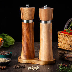 Hot Selling Eco-Friendly Manual Wooden Salt and <b>Pepper</b> <b>Grinder</b> Herb Mill Spicy <b>Grinder</b> Tray Set Spice <b>Grinder</b> Set - Product Image 2