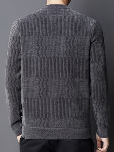 Suéter de Moda para Hombre, Cálido para Invierno, Estilo Casual, Manga Larga, Mezcla de Algodón y Acrílico Suave, Tejido Transpirable y Cómodo - Product Image 2