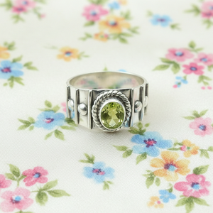 925 Sterling Silver Peridot <b>Ring</b> Vintage Handmade Boho Green Gemstone <b>Ring</b> Men Women <b>Statement</b> Jewelry Gold Plated Jewellers - Product Image 6