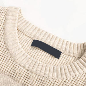 Pulls en laine tricotés chauds d'hiver pour hommes, couleur unie, personnalisables, mode automne, basiques en mélange de coton pour hommes - Product Image 5