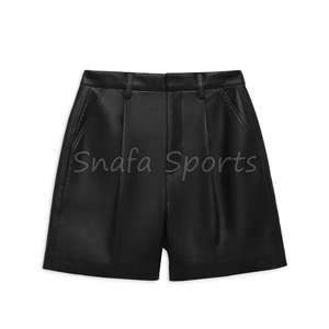 Venta en Línea de Ropa de Invierno, Shorts de Cuero para Mujer, Ajustables |   Shorts de cuero para mujer de alta calidad hechos a medida - Product Image 5