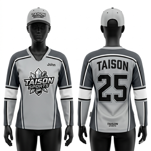 Jersey de Hockey sobre Hielo para Mujer, 160 GSM, Poliéster de Alta Calidad, Absorbe la Humedad, Rojo y Negro, Diseño Personalizado con Prensa Térmica y Tela Twill - Product Image 2