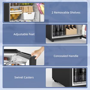 Mini Congelatore da Dormitorio da 4,5 Cu.Ft con Sezione Congelamento, Termostato Regolabile e Spina UK - Product Image 4