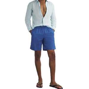 Shorts de bain en toile respirants et écologiques pour hommes avec logo personnalisé, séchage rapide, cordon de serrage et poches - Product Image 4