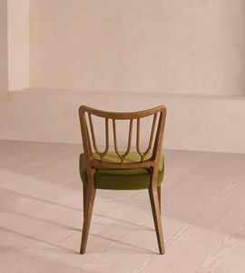 Chaise de salle à manger Kanaya en teck massif avec rembourrage et couleur marron pour usage intérieur. - Product Image 5