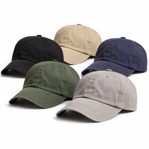 Customizable 6-Panel Baseball Cap Cotton Twill Adjustable Metal Buckle Unisex Solid Color Front Logo Casual <b>Hat</b> - Product Image 1