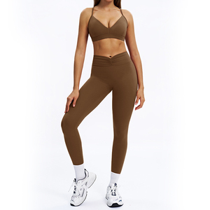 Conjunto Deportivo Impermeable de Dos Piezas para Mujer, Talla Grande, con Sujetador Deportivo y Leggings, para Yoga, Gimnasio, Entrenamiento, Ropa Deportiva Cómoda para Uso Diario - Product Image 4