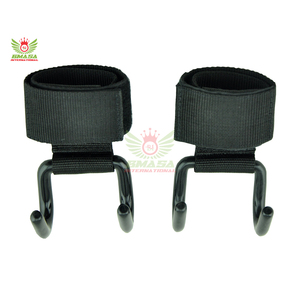 Ganchos de Levantamiento de Pesas de Acero y Nailon Resistentes - Accesorios de Gimnasio Unisex - Product Image 1