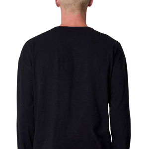 Men O Neck <b>Long</b> Sleeve <b>T</b> <b>Shirt</b> Chest Patch Pocket Loose Fit Plain Casual Streetwear Wholesale Custom OEM Cotton Jersey Tee <b>Shirt</b> - Product Image 4