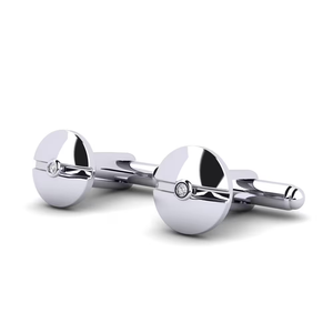 Boutons de manchette ronds en or 9 carats de qualité supérieure, conçus pour les hommes sophistiqués recherchant des accessoires formels élégants et polyvalents. - Product Image 1