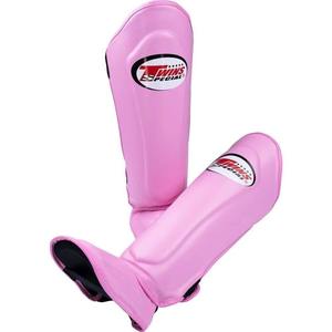 Guantes de boxeo y espinilleras rosas Twins, conjunto de cuero vacuno auténtico para entrenamiento de artes marciales, con cierre de velcro, ligeros. - Product Image 3