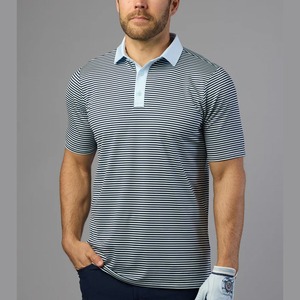 Camisetas de Golf a Rayas para Hombre, Personalizadas, Elásticas en 4 Direcciones, de Buena Calidad - Product Image 1