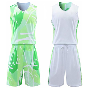 Maillot et short d'équipe de basketball réversibles personnalisés, avec logo, nom, numéro, impression par sublimation, broderie 3D, 100% polyester - Product Image 1