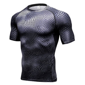 <b>Men's</b> Navy Blue Solid Full Sleeve <b>Collarless</b> Casual Compression <b>Shirt</b> High Elasticity 100g Polyester Knitted Quick Dry Sporty - Product Image 5