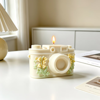 Moule en silicone Candyer motif campanule pour bougie en forme d'appareil photo 3D, diffuseur de parfum DIY, figurine en plâtre