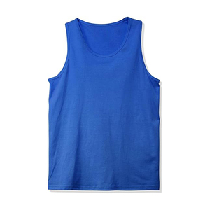 Débardeur côtelé pour homme en mélange coton-polyester, sans manches, texture verticale, coupe ajustée, pièce esthétique pour superposition - Product Image 3