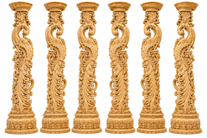 Mandap de Madera Tallada con Diseño de Pavo Real, Estilo Templo del Sur de la India, Decoración de Boda, Diseño Circular, USA - Product Image 2